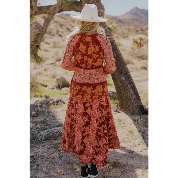 New Free People Tilda Wrap Dress Femme Combo - Picture 2 of 11